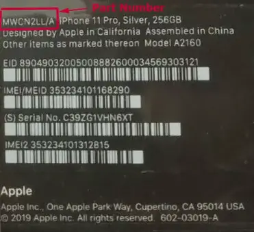Que Significa Part Number Numero De Pieza En Los Productos Apple Iphone Ipad Ipod