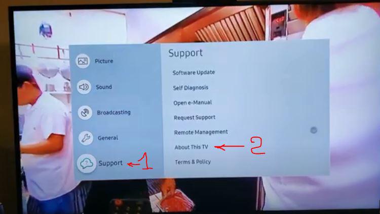 Cómo encontrar el número de modelo y el número de serie de su televisor  Samsung 