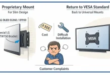Los televisores LG EG960 y EF950 OLED abandonan el montaje estándar VESA