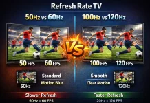 Frecuencia de actualización del televisor 50 (60) Hz vs 100 (120) Hz