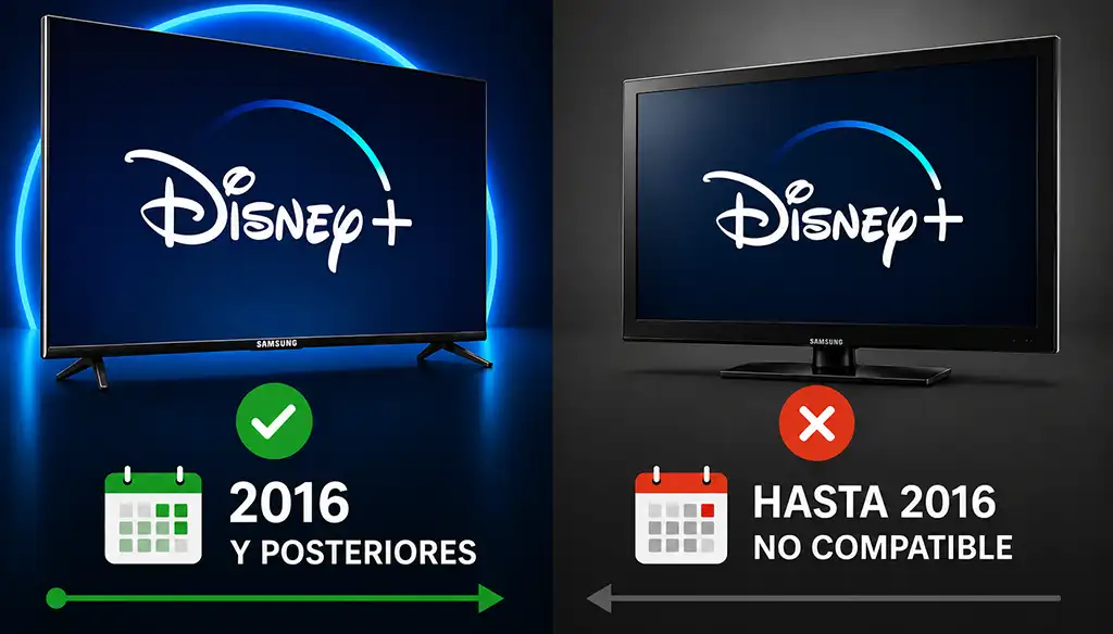 Lista de televisores Samsung compatibles con Disney plus