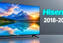 Gama de televisores Hisense por año, 2018–2026