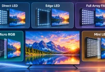 Tipos de retroiluminación de los televisores, Direct LED, Edge LED, Full Array FALD, Micro RGB y Mini LED